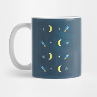 Space Rocket Dreams Pattern Mug